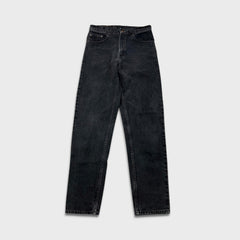Vintage 90s Levi's 550 Jeans Mens 31x34 Black Relaxed Fit Tapered Leg Faded Dark Wash Denim Pants