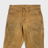 Dickies Pants Mens 28x32 Beige Straight Leg Faded Hammer Loop Canvas Workwear