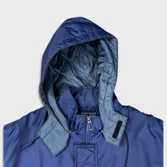 Vintage 90s Nike Sportswear Jacket Mens Medium Blue Swoosh Full Zip Coat