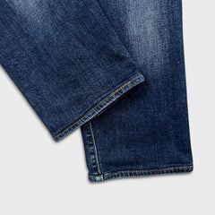 Levi's 502 Jeans Mens 34x32 Blue Regular Taper Fit Dark Wash Stretch Denim Pants
