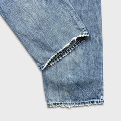Levi's 541 Jeans Mens 36x30 Blue Athletic Taper Light Wash Distressed Denim Pants