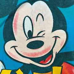 Vintage 90s Mickey Mouse T Shirt Mens Small Blue Disney Graphic Short Sleeve Tee