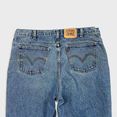 Vintage 90s Levi's Jeans Mens 38x30 Blue Relaxed Fit Light Wash Orange Tab Denim Pants