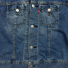 Levi's Denim Jacket Mens XL Blue Iconic Type I Light Wash Trucker Western