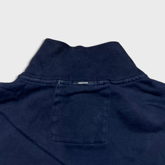Nautica Sweatshirt Mens Large Blue 1/4 Zip Spell Out Pullover