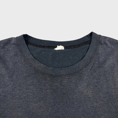 Vintage 90s Sun Faded Blank T Shirt Mens XL Black Single Stitched Distressed Tee