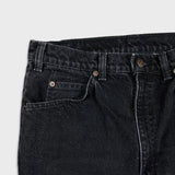 Vintage 90s Levi's 619 Jeans Mens 32x31 Black Slim Straight Orange Tab Dark Wash Denim Pants