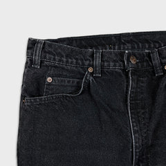 Vintage 90s Levi's 619 Jeans Mens 32x31 Black Slim Straight Orange Tab Dark Wash Denim Pants