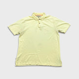 Tommy Bahama Polo Shirt Mens Large Yellow Short Sleeve Logo Preppy Casual