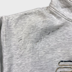 Vintage 90s Fila Sweatshirt Mens XL Gray Athletic 1/4 Zip Spell Out Pullover