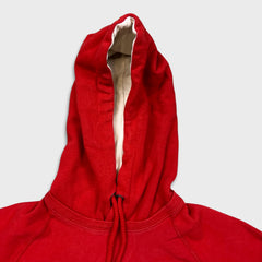 Vintage Y2K Nautica Hoodie Mens Medium Red Spell Out Pullover Hooded Sweater