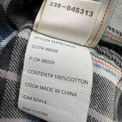 True Religion Shirt Mens Large Multicolor Plaid Western Long Sleeve Button Up