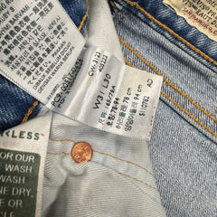 Levi's 517 Bootcut Jeans Mens 31x30 Blue Light Wash Faded Stretch Denim Pants