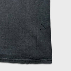 Vintage Y2K Blank T Shirt Mens Large Black Sun Faded Distressed Short Sleeve Tee