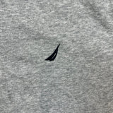 Nautica Sweatshirt Mens Large Gray 1/4 Zip Classic Logo Pullover