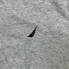 Nautica Sweatshirt Mens Large Gray 1/4 Zip Classic Logo Pullover
