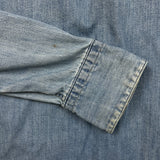Levi's Barstow Western Denim Shirt Mens Medium Blue Light Wash Western Pearl Snap
