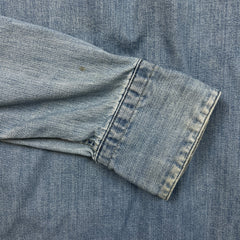 Levi's Barstow Western Denim Shirt Mens Medium Blue Light Wash Western Pearl Snap