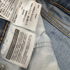 Levi's 505 Jeans Mens 34x30 Blue Regular Fit Straight Leg Medium Wash Denim Pants