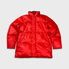 Vintage Y2K Nike Sportswear Jacket Mens Large Red Swoosh Full Zip Outdoor Puffer Coat