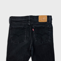 Levi's 510 Skinny Jeans Mens 32x28 Black Dark Wash Stretch Mid Rise Tapered Leg Denim Pants