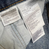 Levi's 505 Jeans Mens 34x30 Blue Regular Fit Straight Leg Distress Dark Wash Pants