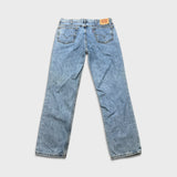 Vintage Y2K Levi's 516 Jeans Mens 36x32 Blue Slim Straight Leg Light Wash Faded Denim Pants
