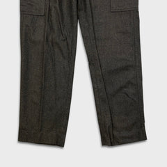 Harry Rosen Dress Pants Mens 32x30 Brown Wool Cargo Utility Trousers Tailored