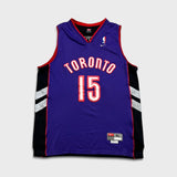 Vintage 90s Nike Vince Carter Toronto Raptors Jersey Mens XL Purple Stitched NBA