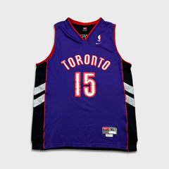 Vintage 90s Nike Vince Carter Toronto Raptors Jersey Mens XL Purple Stitched NBA