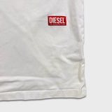 Diesel T Shirt Mens Medium White Grunge Short Sleeve Graphic Tee