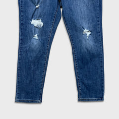 Levi's Boyfriend Jeans Womens 38x27 Blue Relaxed Fit Mid Rise Distressed Denim Pants