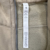 Lululemon Scuba Oversized 1/2 Zip Hoodie Womens Medium Beige Hooded Sweater