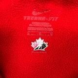 Nike Sportswear Team Canada Hoodie Mens Large Red Full Zip Hockey NHL Therma-Fit Hooded Sweater