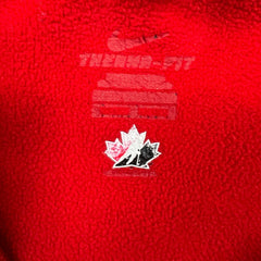 Nike Sportswear Team Canada Hoodie Mens Large Red Full Zip Hockey NHL Therma-Fit Hooded Sweater