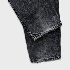 Vintage 90s Levi's 512 Jeans Mens 36x32 Black Slim Fit Taper Leg Fade Dark Wash Denim Pants