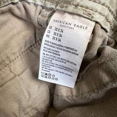 American Eagle Pants Mens 32x30 Beige Flex Faded Taper Leg Trousers Cargo