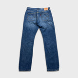 Levi's 501 Jeans Mens 32x31 Blue Original Fit Straight Distress Medium Wash Denim Pants