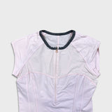 Lululemon Vest Jacket Womens Small Pink Lightweight 1/2 Zip Cycling Yoga 3M