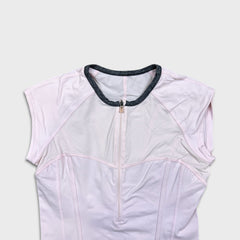 Lululemon Vest Jacket Womens Small Pink Lightweight 1/2 Zip Cycling Yoga 3M
