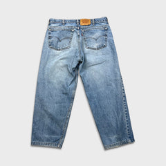 Vintage 90s Levi's 550 Jeans Men 36x27 Blue Relaxed Fit Tapered Leg Faded Denim Pants