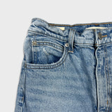 Levi's 70s Style High Flare Jeans Womens Size 26 Blue Light Wash Distressed Denim Pants