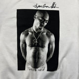 2018 2Pac Sweatshirt Mens Medium White Tupac Shakur Photo Signature Rap Crewneck