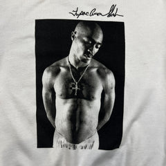 2018 2Pac Sweatshirt Mens Medium White Tupac Shakur Photo Signature Rap Crewneck
