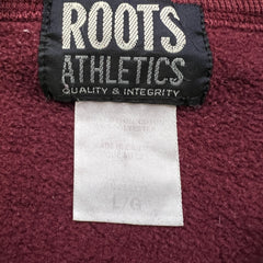 Vintage 90s Roots Athletics Canada Sweatshirt Mens Large Red Graphic Pullover Crewneck