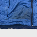 Vintage Y2K Nike Sportswear Jacket Mens 2XL Blue Swoosh Spell Out Full Zip Bomber Coat