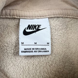 Nike Sportswear Hoodie Mens Medium Beige Swoosh Pullover Hooded Sweater
