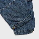 Lauren Ralph Lauren Jeans Womens Size 10 Blue Cropped Cargo Dark Wash Denim Pants