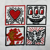 Uniqlo UT Keith Haring Art T Shirt Mens Medium White Four Panel Graphic Tee