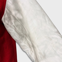 Vintage 90s Hard Rock Cafe Jacket Mens Small Red Varsity Letterman Bomber